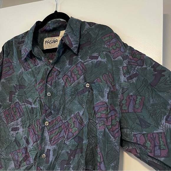 Pasha | Vintage Silk Button Up Shirt - Picture 3 of 13